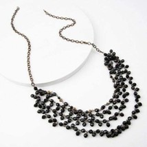 Plunder Necklace (New) Iris - MULTI-STRAND Black Beads 25.5&quot;-32.5&quot; (PN1819) - £31.34 GBP
