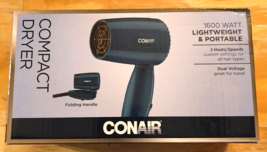 2019 Conair 1600 Watt Compact Hair Dryer Model 262N Folding Handle Trave... - $26.24