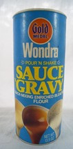 Vintage Gold Medal Wondra Sauce Gravy Advertising Decorating Container - $40.67