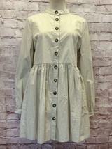 Missguided Dress Womens US 6 Babydoll Empire Waist Long Sleeve Beige NEW - £28.16 GBP