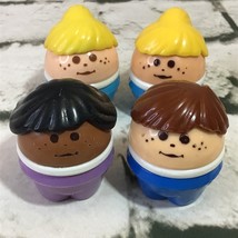 Little Tikes Vtg Toddle Tots Lot Of 4 Blonde Girls Brown Haired Boy Blue Purple - £11.67 GBP