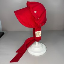 The Beaufort Bonnet Company Girls Red Corduroy Bonnet Size Medium 9-24 Months - £22.65 GBP