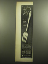 1960 Oneida White Lily Stainless Tableware Advertisement - £11.70 GBP