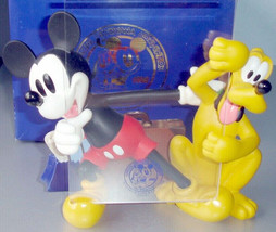 Mickey Mouse Disneyana &#39;98 Convention Pluto Figurine Picture Frame Love ... - $58.90