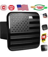 Easy-Install Black Metal Hitch Cover - Fits 2&quot; Receivers, Stylish Flag D... - $455.80 MXN