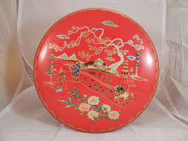 Vintage Made in England - Japanese / Chinese themed red tin - £14.19 GBP