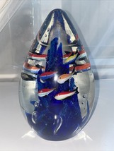 Glass Art Murano Style Underwater/Aquarium Fish Scene,Paperweight, Sun C... - £30.70 GBP