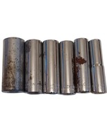 Lot of 6 VINTAGE CRAFTSMAN 3/8&quot; 6 pt Metric Deep Sockets 10 12 13 14 15 ... - $19.75