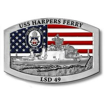 USS HARPERS FERRY LSD-49  3&quot; BELT BUCKLE - £39.33 GBP