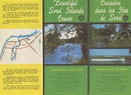 Beautiful Sorel Islands Cruise Brochure in French &amp; English Quebec Canada 1979 - $17.82