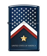  Zippo Lighter - Stars and Stripes Navy Matte - 854725 - $32.06