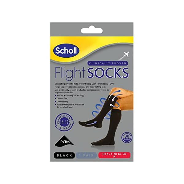 Scholl Flight Socks 1 Pair Shoe - Sizes 6 1/2-9, Black  - $38.00