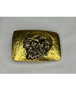 Tomb Raider, Skull Belt Buckle, Real Prop Replica, Metal, Gold, Signed, ... - $49.49