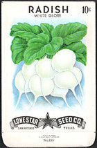 White Globe Radish Lone Star 10¢ Seed Pack - £4.71 GBP