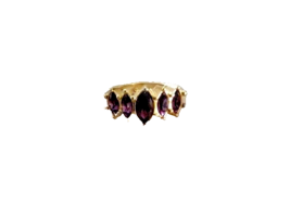 Avon Women&#39;s Faux Amethyst Gold Tone Ring Size 7 - $278.74 MXN