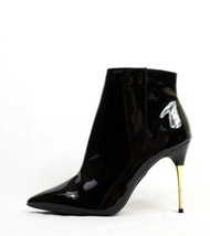 Qupid Patent PU Snake High Heels Stiletto Dress Pointy Toe Bootie Ankle Boots - £15.92 GBP
