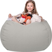 Wekapo Large Premium Cotton Canvas Stuffed Animal Storage Bean Bag, Large). - £35.29 GBP