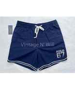 Polo Ralph Lauren Mens L Navy Blue/ White Varsity Stripe Logo Adjustable... - $52.25