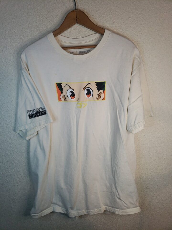 Primary image for HUNTER X HUNTER HYPLAND GON EYES IVORY Yellow LARGE T-SHIRT / Spot Above Graphic