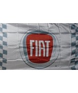 Fiat White Checkered Flag 3x5 FT Banner Flag Car Show Racing Garage Work... - $24.63 CAD