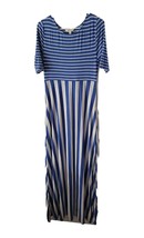 Matilda Jane Womens Small Striped Blue Road Ahead MAXI Dress Spring Picnic - £22.87 GBP