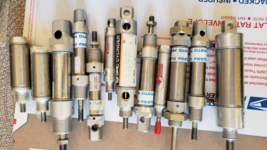 HUGE LOT of 12 FESTO SMC American Pneumatic Cylinders # DSN-5/8&quot;-1&quot; 1/2&quot;... - $68.39