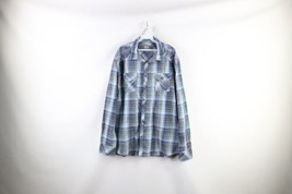 Buckle BKE Mens XL Athletic Fit Thick Stitch Western Rodeo Button Shirt Plaid - £30.93 GBP