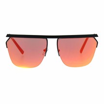 Hoch Modische Sonnenbrille Damen Übergröße Flach Top Quadratisch Spiegel Linse - £9.45 GBP