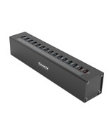 iDsonix Aluminum 60W 15-Port Desktop USB Charging Hub,13 Ports USB Hub +... - $50.68 CAD