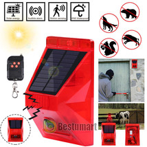 Alarma Con Sensor De Movimiento De Poder Solar: Alerta De Voz+Alarma Luz... - £36.19 GBP