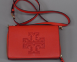 Tory Burch Harper Flat Walet  Logo Crossbody Bag Combo Wallet Leather Re... - $193.99