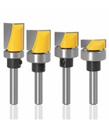 Yakamoz 4Pcs 1/4 Inch Shank Hinge Mortising Flush Trim Template Router B... - $33.99
