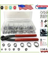 304 Stainless Steel Hose Clamp Set with Crimping Tool | 200 Pcs Assortment - $78.32 CAD