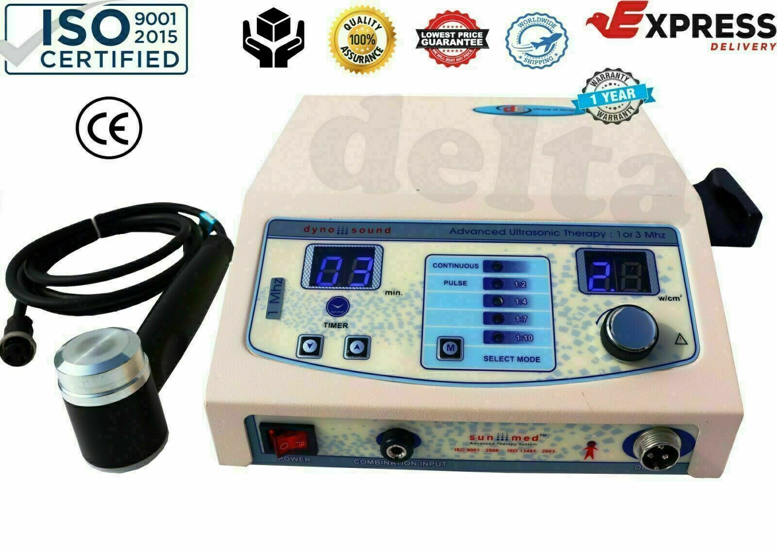 Portable Electrotherapy 04 Channel Ultrasound Therapy 1 Mhz Combo Offer ... - $128.70+