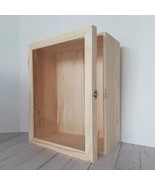 Extra Deep Large Wooden Shadow Box  with Glass 11 11/16" x 14 15/16" x 7... - $86.56