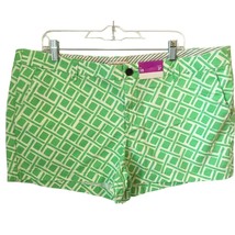 Merona Ladies Shorts Cotton NWT Mint Green &amp; White Size 18 with 3” Inseam - £11.21 GBP
