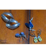Vintage Earrings Lot Assorted Gemstones - $13.02 CAD