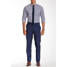 Ike Behar Mens Wool Flat Front Dress Suit Slacks Pants Navy 36 NWT - $104.76