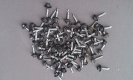 7III13 ONE POUND OF SELF-DRILLING RUBBER GASKETED SCREWS, VERY GOOD COND... - $2.88