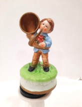 VTG Ceramic Music Box TUBA Saint Go Marching In March IRICE Japan Rotating Works - £10.95 GBP