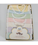 Vintage Martha Stewart Baby Bib Bibs Gift Set Cotton Day of Week Layette... - $19.79