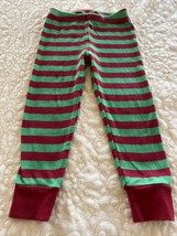 Gymboree Boys Green Red Striped Christmas Holiday Snug Pajama Pants 2T - $6.37