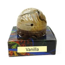 Handmade Vanilla Fragrance Natural Solid Perfume HandCraft Stone Jar Spray 8g - £8.69 GBP