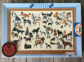 RARE EDUCA 1500 pcs Dogs of The World Extra Thick DuraGreen Board NEW - ... - $64.05