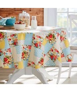 The Pioneer Woman ~ Sweet Rose Patchwork ~ 70&quot; Round ~ Cotton Blend Tabl... - $40.74 CAD