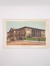 Art Institute Chicago IL 1909 w/2 Duplex Barrel Cancels Postcard Posted Rochelle - £7.78 GBP