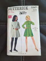 Misses Fitted Pleated Skirt Dress Size 10 Butterick 5387 Sewing Pattern VTG UC - £22.40 GBP