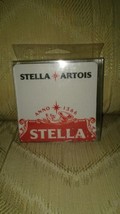 4 Pack Stella Artois Beer Coasters Anno 1366 Red White Square 4x4&quot; - $12.86