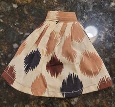 VINTAGE MITZY BARBIE DOLL BROWN SNAP SKIRT DRESS IDEAL MATTEL NO LABEL - $19.95