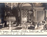 RPPC Donna Lettura &amp; Musica Room Hotel Manhattan New York Nyc 1905 Carto... - $20.43